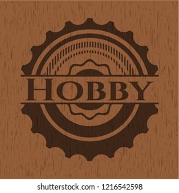 Hobby wood icon or emblem