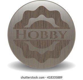 Hobby wood icon or emblem