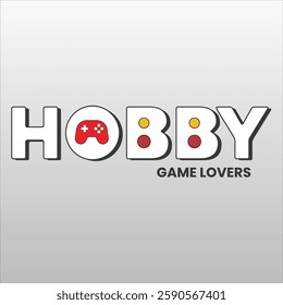 hobby word logo best for game 