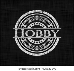 Hobby written on a chalkboard