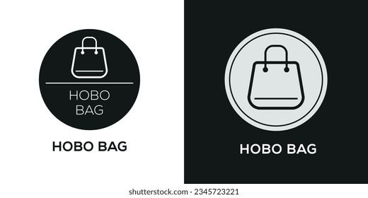 (Hobo bag) Icon, Vector sign.