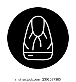 Hobo bag line color icon. Isolated vector element. Outline pictogram for web page, mobile app, promo