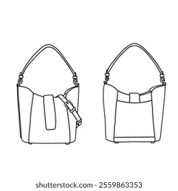 Hobo bag single carry handle with adjustable and detachable sling strap