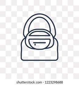 Hobo Bag vector outline icon isolated on transparent background, high quality linear Hobo Bag transparency concept can be used web and mobile