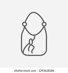 Hobo icon line symbol. Isolated vector illustration of  icon sign concept for your web site mobile app logo UI design.
