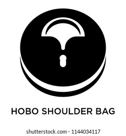 Hobo shoulder bag icon vector isolated on white background for your web and mobile app design, Hobo shoulder bag logo concept
