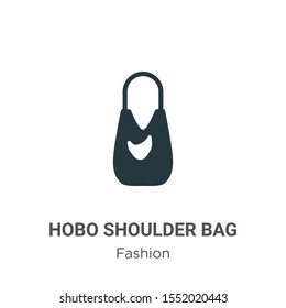 Hobo shoulder bag vector icon on white background. Flat vector hobo shoulder bag icon symbol sign from modern fashion collection for mobile concept and web apps design.