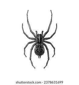 Hobo-Spider-handgezeichnete Vektorgrafik einzeln auf weißem Hintergrund.