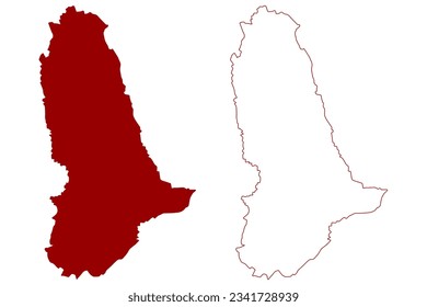 Hochdorf District (Switzerland, Swiss Confederation, Canton of Lucerne or Luzern) map vector illustration, scribble sketch Wahlkreis Hochdorf map