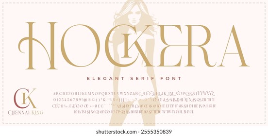 HOCKERA Elegant, Fashion, Serif, Stylish Display Bold Font alphabet