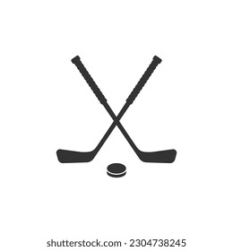 Hocket sticks crossed icon vector sign