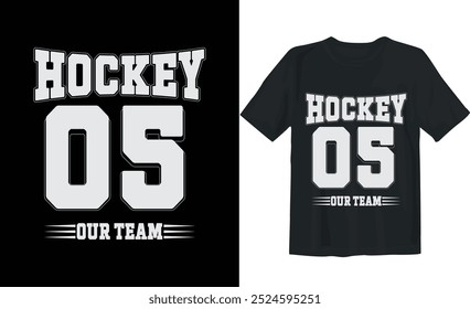 Hockey 05 our team T shirt design template