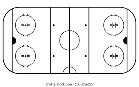 Hockey arena. White and black background. Vector illustration eps 10