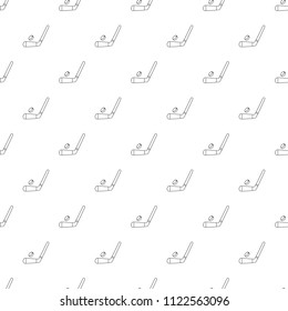 Hockey background from line icon. Linear vector pattern