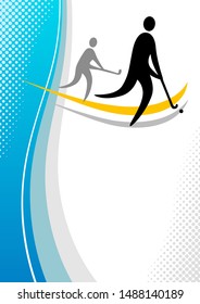 Hockey background poster vector illustration