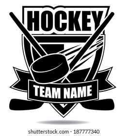 Hockey badge icon symbol  EPS 10 vector, grouped for easy editing. No open shapes or paths.