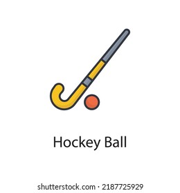 Hockey Ball vector filled outline Icon Design illustration. Sports And Awards Symbol on White background EPS 10 File