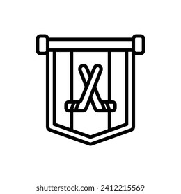 Hockey Banner Icon Vector Illustration