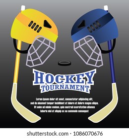 hockey banner for hockey tournament. vector illustration
