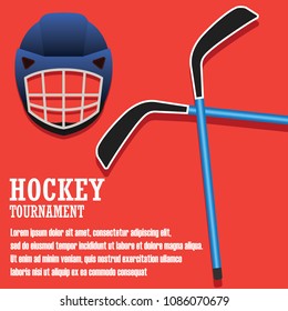 hockey banner for hockey tournament. vector illustration