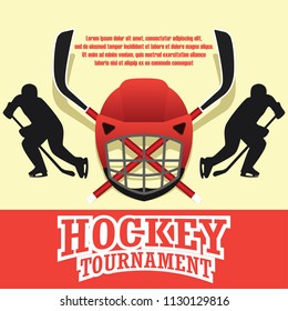 hockey banner for hockey tournament. vector illustration