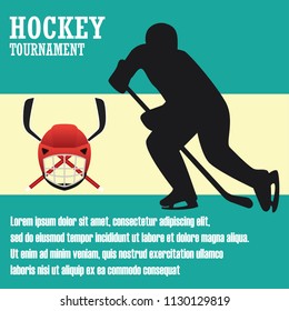 hockey banner for hockey tournament. vector illustration