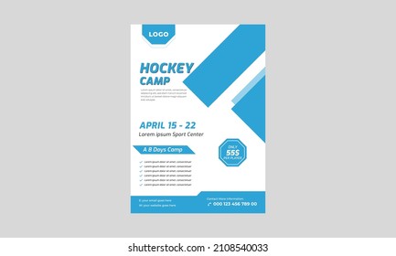 Hockey cam Flyer Teamplate, Lacrosse Flyer Design, Sports Hockey Camp Banner, Poster, Hockey Tournament and Camp Posters.