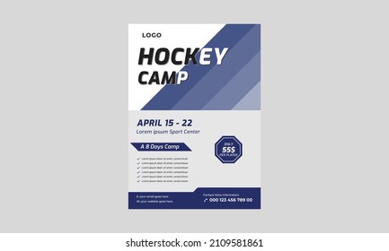 Hockey cam Flyer Teamplate, Lacrosse Flyer Design, Sports Hockey Camp Banner, Poster, Hockey Tournament and Camp Posters.
