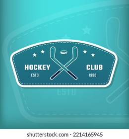 Hockey championship sport simple label and badge