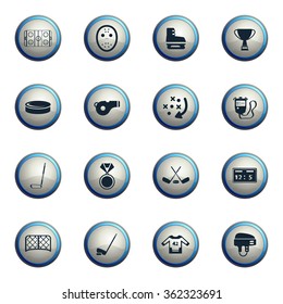 Hockey chrome icons for web