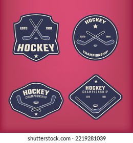 Hockey classic badge set collection