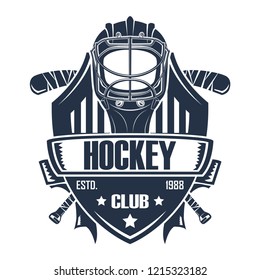 Hockey club Badge Logo Design, emblem team tournament template, vector