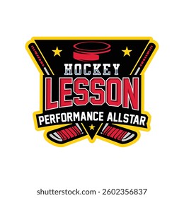 Hockey Club Emblem Logo Design. Hockey Championship Logo Design Vector