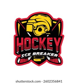 Hockey Club Emblem Logo Design. Hockey Championship Logo Design Vector