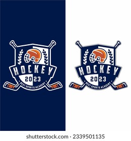 Hockey club sport logo design