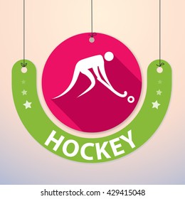Hockey - Colorful Paper Tag for Sports