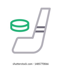 hockey colour line vector icon