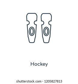 Hockey concept line icon. Linear Hockey concept outline symbol design. This simple element illustration can be used for web and mobile UI/UX.