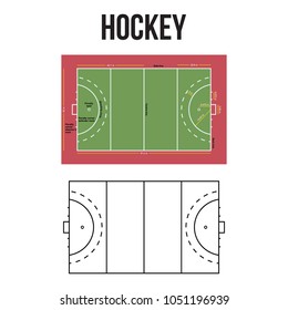 Hockey Court Vector Illustration