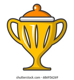 Hockey cup icon. Cartoon illustration of hockey cup vector icon for web design