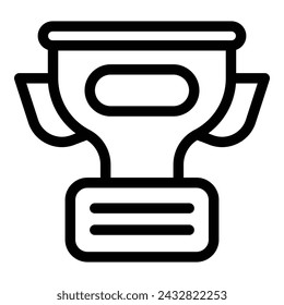 Hockey cup icon outline vector. Ice competition award. Winter sport winner