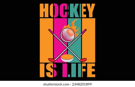 Hockey Day Vector t-shirt Design.