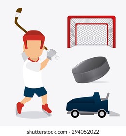 hockey design and sport background, vector illustration, eps10