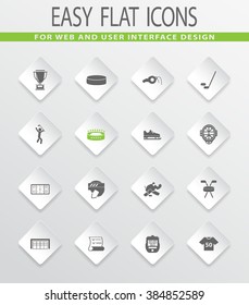 Hockey easy flat web icons for user interface design