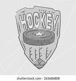 hockey emblem for clothes. Vector format.