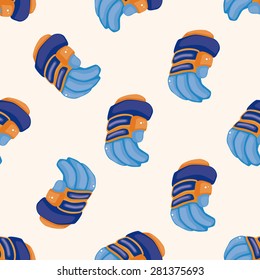 hockey equipment , cartoon seamless pattern background