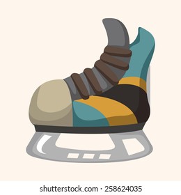 hockey equipment theme elements