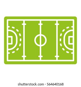 Hockey Field Arena Court Lawn Sport Minimal Colorful Flat Line Stroke Icon Pictogram Symbol Illustration