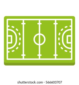 Hockey Field Arena Court Lawn Sport Minimal Colorful Flat Line Stroke Icon Pictogram Symbol Illustration