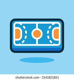 Hockey field cartoon vector icon illustration 